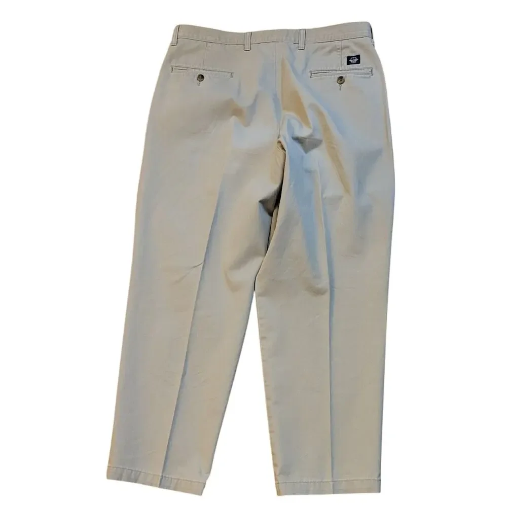 Dockers Pants Mens Khaki Relaxed Fit Pleated Size W36xL28